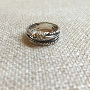David Yurman Diamond Crossover Ring David Yurman Diamond Crossover Ring