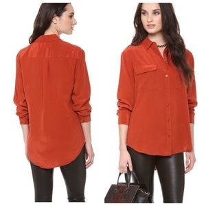 Equipment Tops - Equipment•100% silk burnt orange signature blouse Equipment Tops - Equipment•100% silk burnt orange signature blouse