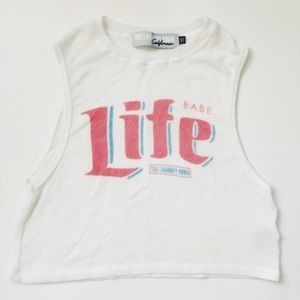 The Laundry Room Tops - The Laundry Room Babe Life Muscle Crop Top The Laundry Room Tops - The Laundry Room Babe Life Muscle Crop Top