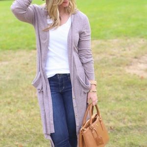 Free People Tops - Free people taupe rubbed maxi cardigan Free People Tops - Free people taupe rubbed maxi cardigan