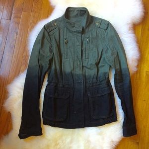 Jackets & Blazers - Green & Black Ombré Military Utility Jacket Jackets & Blazers - Green & Black Ombré Military Utility Jacket