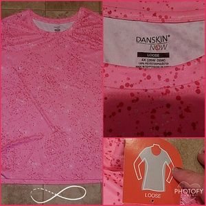 Danskin Now Tops - 4X Danskin Now NWT Bubblegum Pink with Dots Danskin Now Tops - 4X Danskin Now NWT Bubblegum Pink with Dots