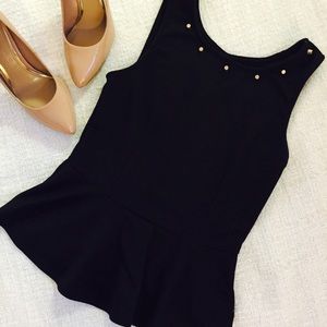Zinga Tops - black peplum top Zinga Tops - black peplum top