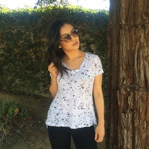 Rock & Republic Tops - Black & White Splattered Shirt Rock & Republic Tops - Black & White Splattered Shirt