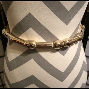 Gucci Heavy Silver Tone & Cream Belt Gucci Heavy Silver Tone & Cream Belt