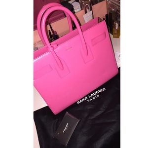 Ysl hot pink leather handbag Ysl hot pink leather handbag