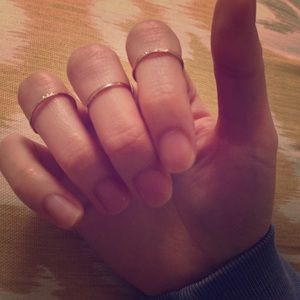 Jewelry - (3) midi rings in rose gold Jewelry - (3) midi rings in rose gold