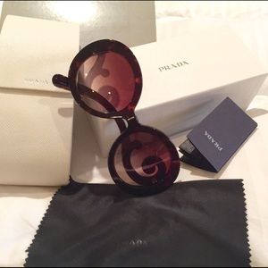 Prada Accessories - Prada Baroque 55mm Round Sunglasses Prada Accessories - Prada Baroque 55mm Round Sunglasses