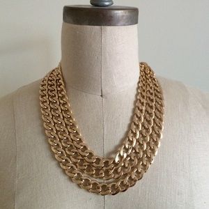 Jewelry - 3-Strand Goldtone Chain Necklace Jewelry - 3-Strand Goldtone Chain Necklace
