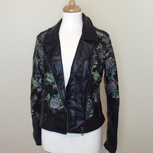 Jackets & Blazers - Printed Faux Leather Jacket Jackets & Blazers - Printed Faux Leather Jacket