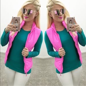 Aeropostale Jackets & Blazers - Pink puffer vest quilted Aeropostale Jackets & Blazers - Pink puffer vest quilted