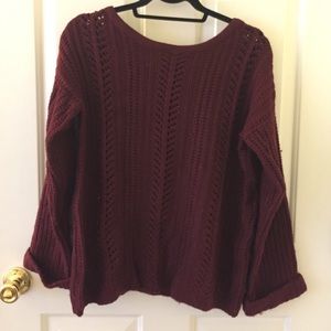 Francesca's Collections Sweaters - Maroon oversized slouchy knit sweater Francesca's Collections Sweaters - Maroon oversized slouchy knit sweater