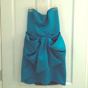 Foley + Corinna strapless turquoise dress Foley + Corinna strapless turquoise dress