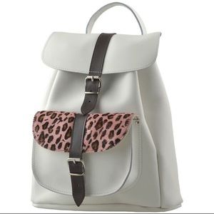 Grafea Handbags - Never worn GRAFEA white + leopard backpack Grafea Handbags - Never worn GRAFEA white + leopard backpack