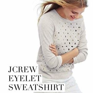 J. Crew Tops - Adorable eyelet Jcrew sweatshirt J. Crew Tops - Adorable eyelet Jcrew sweatshirt