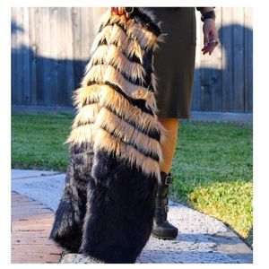 Urbanog Jackets & Blazers - Faux Camel & Black Striped Fur Gilet Vest Urbanog Jackets & Blazers - Faux Camel & Black Striped Fur Gilet Vest