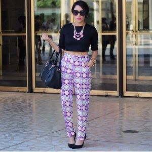 Missguided Pants - Neon Printed Pants Missguided Pants - Neon Printed Pants