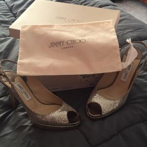 Jimmy choo nova glitter champagne pumps Jimmy choo nova glitter champagne pumps