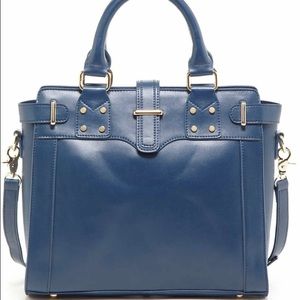 Segolene Paris Handbags - Segolene Fashion Tote in Navy w Gold Accents Segolene Paris Handbags - Segolene Fashion Tote in Navy w Gold Accents
