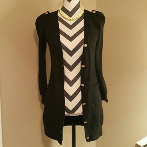 Black military style jacket Black military style jacket