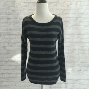 Line Sweaters - Navy Grey stripe cashmere sweater Line Sweaters - Navy Grey stripe cashmere sweater