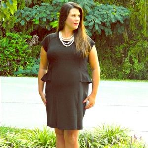 Dresses & Skirts - Peplum Black Maternity Dress Dresses & Skirts - Peplum Black Maternity Dress