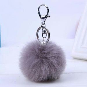 Gray Pom Pom keychain Gray Pom Pom keychain