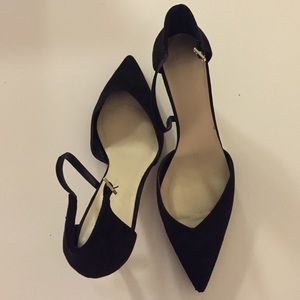 Zara ankle strap heel, black suede Zara ankle strap heel, black suede