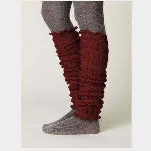 Free People Accessories - Free People Pucker Crochet Leg Warmers in Berry Free People Accessories - Free People Pucker Crochet Leg Warmers in Berry
