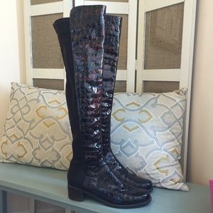 Stuart Weitzman Shoes - Stuart Weitzman 5050 Boots in Croc Leather Stuart Weitzman Shoes - Stuart Weitzman 5050 Boots in Croc Leather