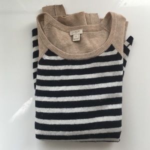 J.Crew Factory Sweaters - J.Crew Factory striped sweater with elbow patches! J.Crew Factory Sweaters - J.Crew Factory striped sweater with elbow patches!