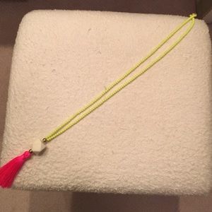 Long neon yellow and pink necklace Long neon yellow and pink necklace
