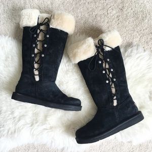 UGG Shoes - UGG Upside Black Lace Up Boots LIMITED EDITION UGG Shoes - UGG Upside Black Lace Up Boots LIMITED EDITION