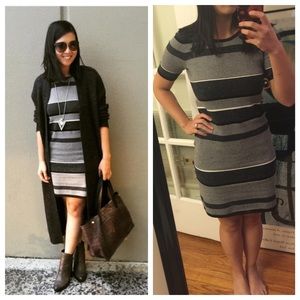 LOFT Dresses & Skirts - Lou & Grey Striped sweater dress LOFT Dresses & Skirts - Lou & Grey Striped sweater dress