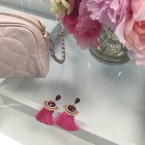 T&J Designs Jewelry - Red & Pink Tassel Earrings T&J Designs Jewelry - Red & Pink Tassel Earrings