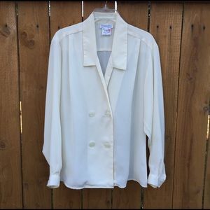 Dior Tops - Vintage Christian Dior Cream Blouse Dior Tops - Vintage Christian Dior Cream Blouse