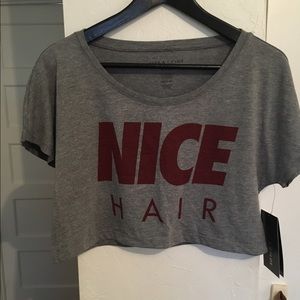 Alex & Chloe Tops - Alex & Chloe "Nice Hair" crop top Size Medium Alex & Chloe Tops - Alex & Chloe "Nice Hair" crop top Size Medium
