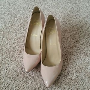 Christian Louboutin, nude pumps. Christian Louboutin, nude pumps.