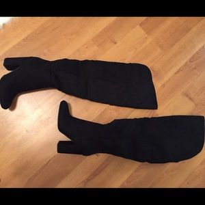 JustFab Shoes - Brand new! OTK Black Boots JustFab Shoes - Brand new! OTK Black Boots