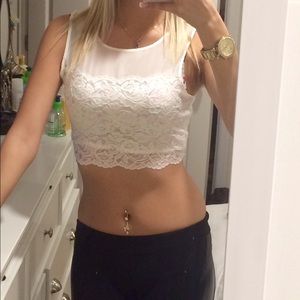 Ambiance Apparel Tops - Lace crop top👌🏻 Ambiance Apparel Tops - Lace crop top👌🏻