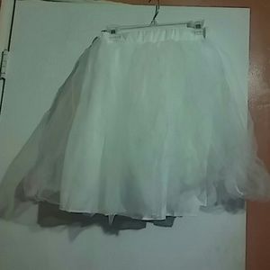 White High Waist Gauze Skater Skirt White High Waist Gauze Skater Skirt