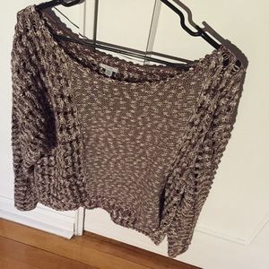 Ecote Brown Crocheted Sweater Ecote Brown Crocheted Sweater