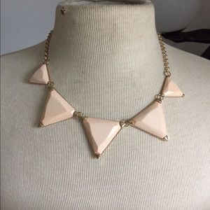 Peach triangle statement necklace Peach triangle statement necklace