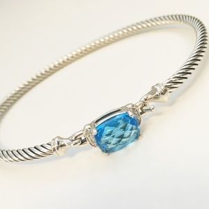David Yurman Jewelry - David Yurman Petite Wheaton Blue Topaz Bracelet David Yurman Jewelry - David Yurman Petite Wheaton Blue Topaz Bracelet
