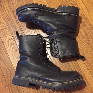 MIA Shoes - Black Combat Boots MIA Shoes - Black Combat Boots