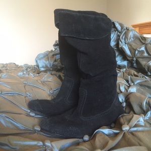 Exhilaration Shoes - BLACK LEATHER/SUEDE BOOTS Exhilaration Shoes - BLACK LEATHER/SUEDE BOOTS