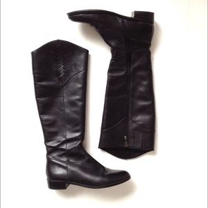 Tahari 'Rupert' Black Leather Riding Boots, Sz 7.5 Tahari 'Rupert' Black Leather Riding Boots, Sz 7.5