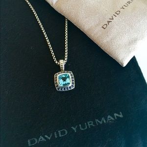 David Yurman Blue Topaz Petite Albion Necklace David Yurman Blue Topaz Petite Albion Necklace