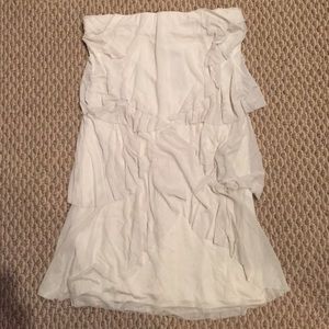 Foley + Corinna White Layered Strapless Dress NWT Foley + Corinna White Layered Strapless Dress NWT
