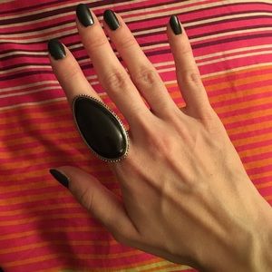 Gypsy Warrior Jewelry - Size 6 Black Stone Ring / Gypsy Warrior Gypsy Warrior Jewelry - Size 6 Black Stone Ring / Gypsy Warrior